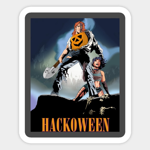 "Hackoween" Sticker by DrewEdwards